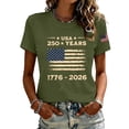 thumbnail image 3 of 250th Anniversary USA Shirt Women 1776-2026 American Flag T-Shirt Patriotic 4th of July Shirt USA 250 Years Tops, 3 of 4