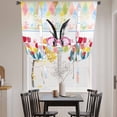 thumbnail image 3 of Easter Bunny Tie Up Curtains for Windows, Balloon Window Shades, Spring Tulips Oil Painting Abstract Modern Kitchen Window Treatments Roll Up Curtain for Basement/Nursery 52"x45", 3 of 8