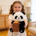 thumbnail image 2 of Cute Panda Plush Toy With /Tree Stump Adorable National Stuffed Pillow For Girlfriend, 2 of 8