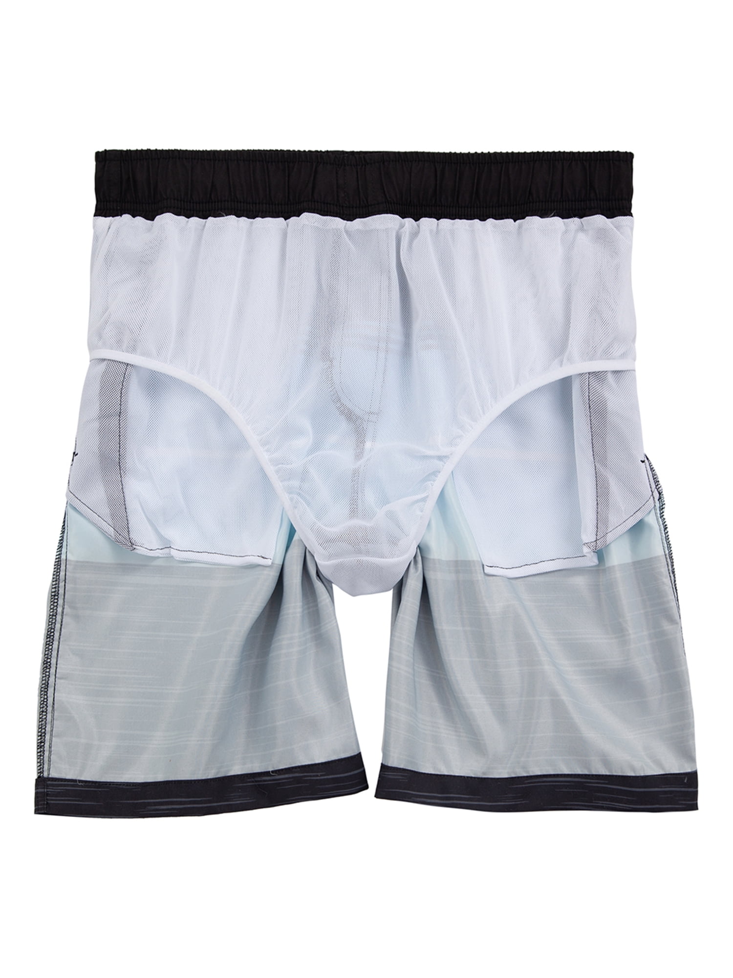 Rokka&Rolla Men's 8" Mesh Lined Swim Trunks, up to Size 2XL