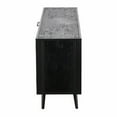 thumbnail image 3 of NovaSolo Nordic Smooth Boat Wood & Iron Buffet 2 Doors 3 Drawers in Black, 3 of 9