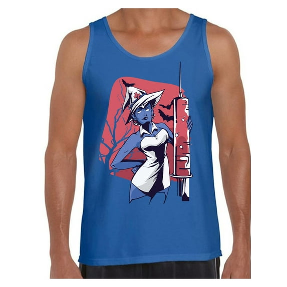 Awkward Styles Halloween Sleeveless Shirt Witch Nurse Tank Top for Men