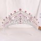 thumbnail image 1 of Nvzi Tiara para novia, diadema de princesa, corona nupcial, joyería para el cabello con diamantes de imitación de cristal, decoración para cumpleaños, graduación, fiesta de disfraces (rosa), 1 of 4