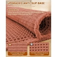 thumbnail image 5 of Smiry Waffle Bathroom Rugs 30x18, Extra Soft Absorbent Bath Mat, Non Slip Quick Dry Bath Rugs for Bathroom Floor, Tub and Home Decor with Tassels Boho, Orange, 5 of 7