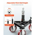 thumbnail image 6 of KFFKFF Trailer Mover, 3500lbs Load Bearing Capacity, 18 inch and 22 inch Adjustable Height Trailer Mover, Equipped with 2 inch Hitch Ball, Variable Handle Length, 8-inch Rotating Wheels, 6 of 9