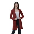 thumbnail image 1 of Moomaya Womens Full Sleeves Shrug Open Front Long Lightweight Casual Cardigan, 1 of 7