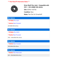 thumbnail image 2 of Drive Shaft Flex Joint - Compatible with 2011 - 2016 BMW 550i xDrive 2012 2013 2014 2015, 2 of 2