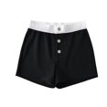 thumbnail image 1 of Timegard Shorts for Women High Waisted Button Color Block Lightweight Summer Comfy Casual Loose Shorts, 1 of 4