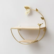 Btomtd No Drill Wall Mounted Display Shelf, Living Room Background Wall Decor Shelves, Hanging Storage Rack for Sofa Area 12"W x 4"D x 13"H, E