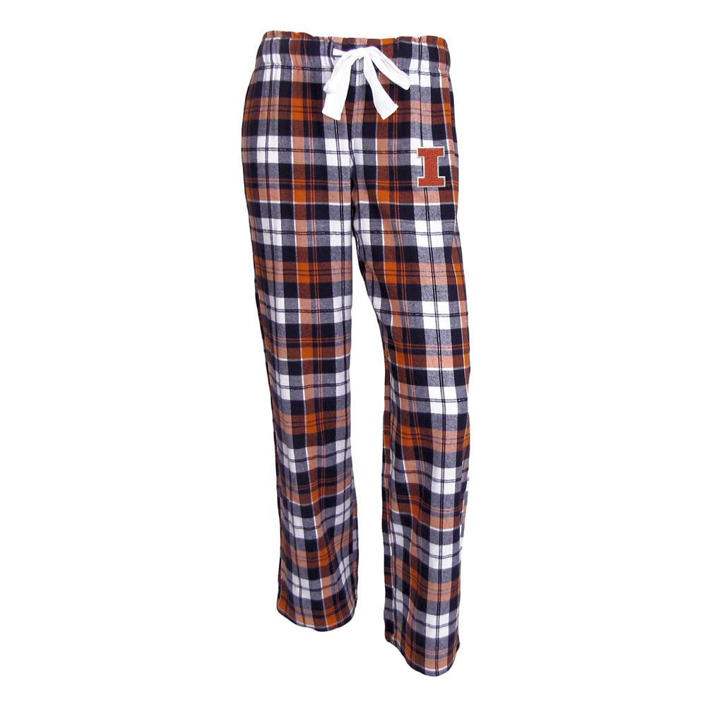 X-Large Concepts Sport University of Illinois Womens Flannel Pajamas Plaid PJ Bottoms 
