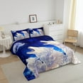 thumbnail image 2 of Howling Wolf Comforter Set Teens, Galaxy Moon King Bed Comforter Set for Teen White Wolves Pattern Decor Bedding (1 Comforter + 2 Pillow Cases), Blue Moonlight Stars Wolf, 2 of 6