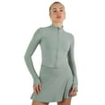 thumbnail image 3 of YITTY Active Women's and Women's Plus UltraLuxe Cropped Full Zip Jacket, Athleisure, 4-Way-Stretch, Thumbholes, Sizes XS-4X, 3 of 7