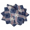 thumbnail image 1 of "S4Sassy Blue Plaid Check Dinner Table Linen Re-Usable Printed Decor Napkins Set 18 x 18""(Pack of 4)", 1 of 8