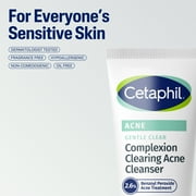 Cetaphil Gentle Clear Complexion-Clearing BPO Acne Cleanser for Sensitive Skin, 4.2 fl oz