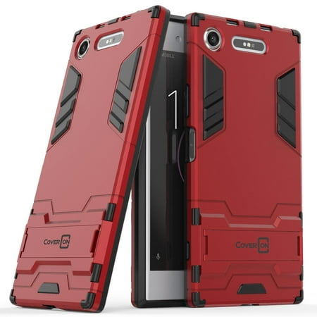 CoverON Sony Xperia XZ1 Case, Shadow Armor Series Hybrid Kickstand Phone Cover