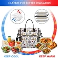 thumbnail image 4 of White Baseball Fun Club Pattern Womens Lunch Box for Work,Insulated Large Lunch Bag for Tween and Teen,Loncheras Para Mujer,Leakproof Adult Lunch Bag for Work,Beach,Travel,Picnic,Camping, 4 of 7