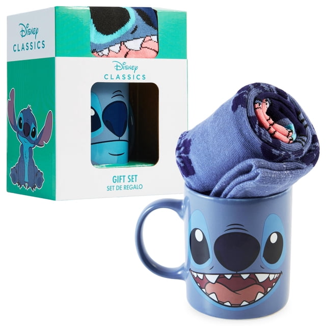 Set de Regalo Disney Taza y Medias de Stitch para Mujeres y Adolescentes