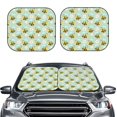 thumbnail image 2 of Windshield Sun Shade, cute Bees daisy flowers green Foldable Car Sun Shade Windshield for Front, 2 Pieces, 2 of 7
