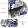thumbnail image 6 of Blue Grey Leaves Round Area Rug 6Ft Washable Circle Rugs for Bathroom Office, Farmhouse Spring Botanical Leaf Plants Non-Slip Carpet Floor Mats Indoor Outdoor Carpet Runner Aesthetic Home Decor, 6 of 8