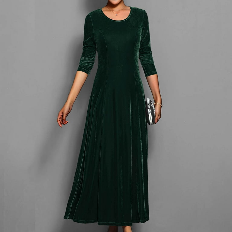 velvet empire waist dress Amethyst Velvet Empire Waist Gown XS – OMNIA main image 0