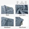 thumbnail image 5 of Weekease Pajama sets for Women Button up Tops Drawstring Pants Sleepwear Contrast Piping Fall Nightwear with Pockets, 5 of 7
