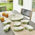 thumbnail image 4 of Better Homes & Gardens Bamboo Melamine Chip and Dip Tray, Green, 4 of 18