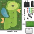 thumbnail image 1 of Tapis de Jeu d'Écrasement de Golf Intérieur Extérieur Jeux de Golf pour Adultes avec Tapis d'Écrasement Balles Adhésives Piquets au Sol Sacs de Rangement pour Cartes de Pointage 1 m, 1 of 4