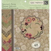 K&Company Specialty Paper Pad, 12" x 12", Olive Tree, 48 Sheets, 24 Designs of 2