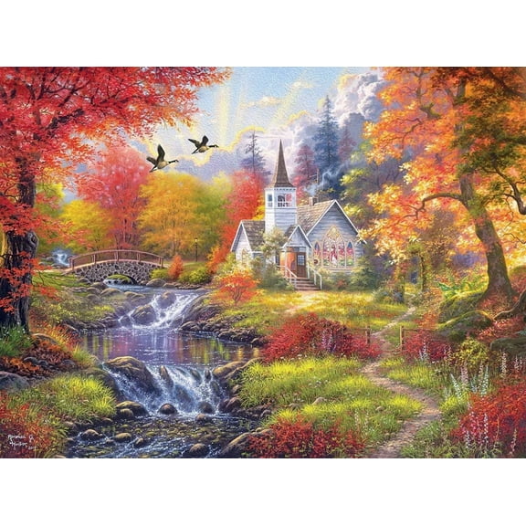Woodland Church by Abraham Hunter 1000 Piece Jigsaw Puzzle