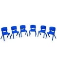 thumbnail image 2 of Topbuy 6-Piece Plastic Kids Chair Modern Stackable Learning Chairs Blue, 2 of 9