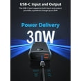 thumbnail image 3 of Biwat-Power-Bank-Portable-Charger - 40000mAh Power Bank QC 4.0 and PD 30W Quick Charging Built-in LED Display 2 USB 1Type-C Output Compatible with Most Electronic Devices on The Market(Light Black), 3 of 4
