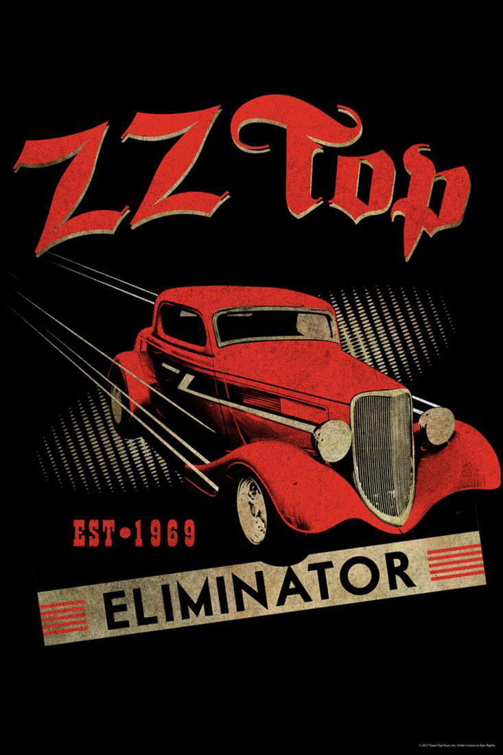 ZZ Top - Eliminator, 1983 Classic Rock Music Poster Wall Art - Walmart ...