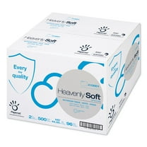 Papernet Heavenly Soft Toilet Tissue Paper, Septic Safe, 2-Ply, White. 4.1" x 146 ft, 500 Sheets/Roll, 96 Rolls/Carton