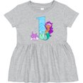 thumbnail image 3 of Inktastic First Birthday Mermaid Girls Baby Dress, 3 of 5