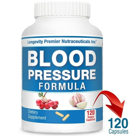 Longevity Blood Pressure Formula [120 Capsules] - Clinically formulated with 15+ natural