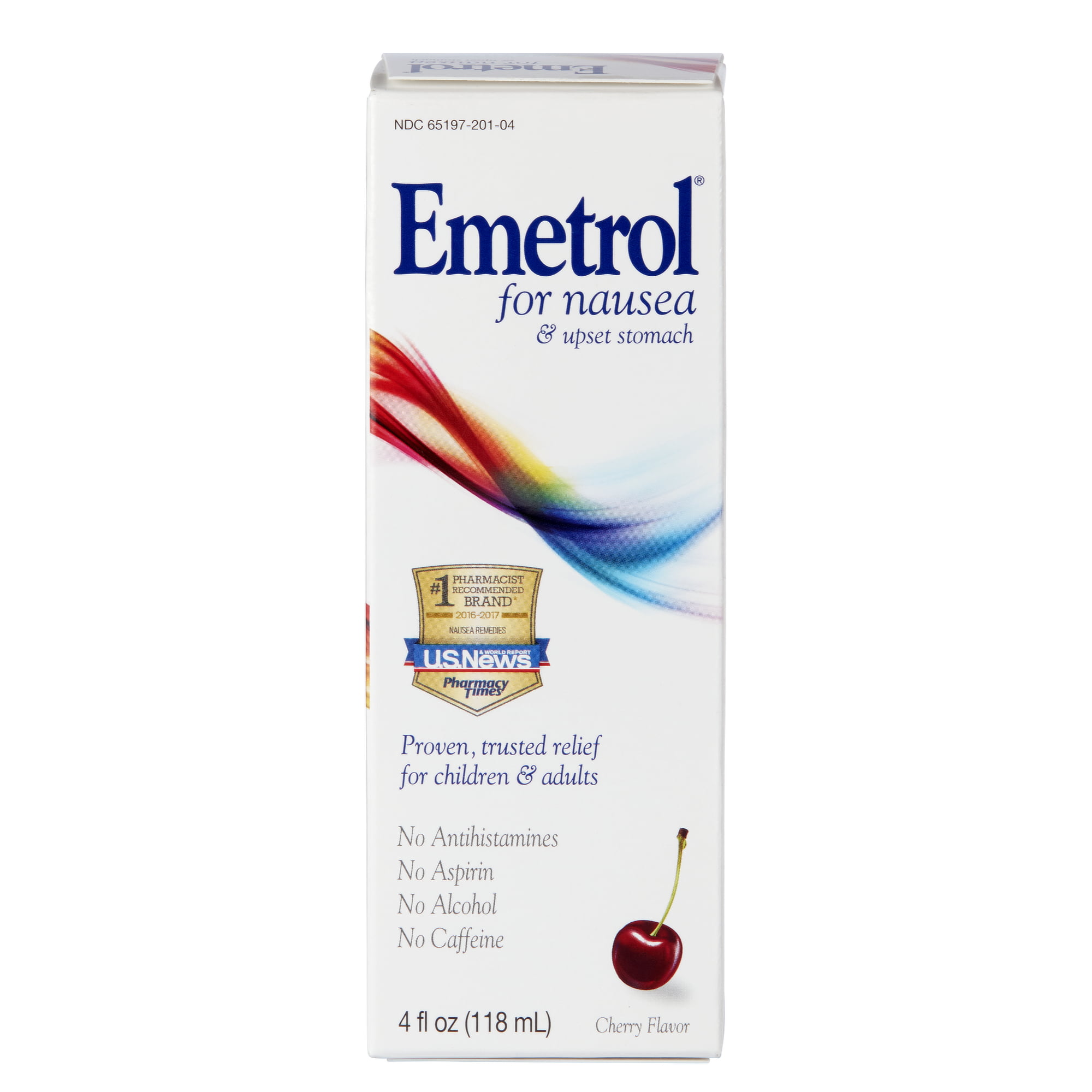 emetrol nausea and upset stomach relief liquid medication, cherry