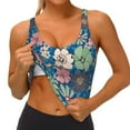 thumbnail image 3 of Yiaed Colorful Flowers Print Ladies Waistcoat Women Sports Vest Vest Sports Women Sports Top Yoga Vest for women-X-Large, 3 of 8