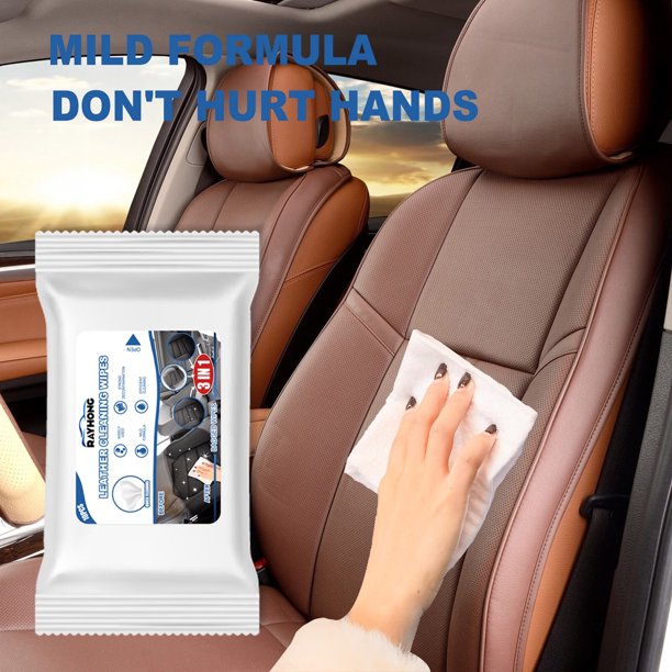 Ounabing Car Upholstery Wipes Glass & Leather Upholstery Maintenance Wipes Cleaning And