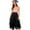 Black, variant on Sparkle Skirt for Women Glitter Mesh Tiered Midi Skirt with Elegant Irregular Hem and Sheer Layers Beige One Size