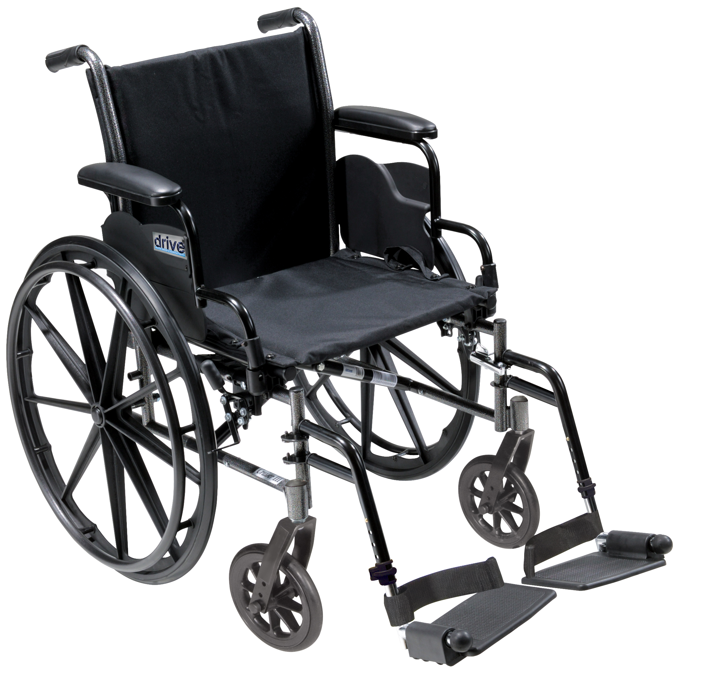 Drive Medical Cruiser III Light Weight Wheelchair with Flip Back Removable Arms, Desk Arms, Swing away Footrests, 18" Seat - image 2 of 2