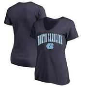 Profile Varsity University of North Carolina Women's Plus Size Tar Heels Arch Logo V-Neck T-Shirt Plus 3X
