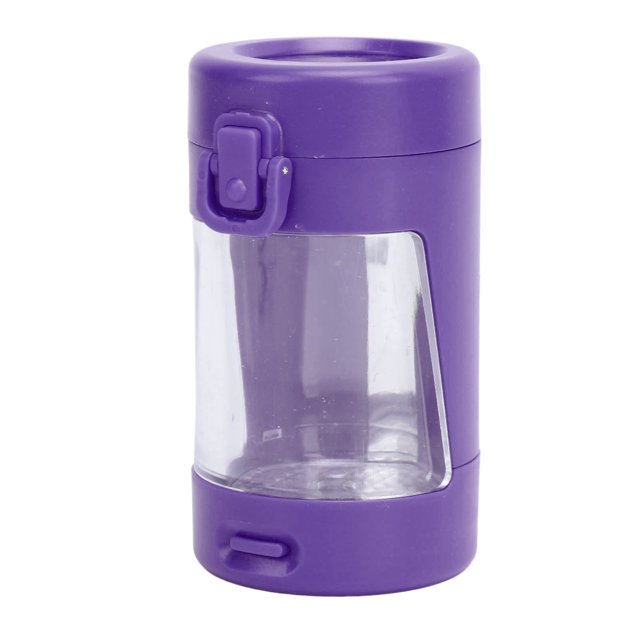 Magnifying Glass Jar, Versatile Sealed Storage Jar Rechargeable Portable Easy To Use Keep Humidity Durable with LED Light for Home Blue,Black,Purple,Rose