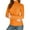Orange, variant on Women's Turtleneck Long Sleeve Shirt Slim Fit Thermal Base Layer Tops Black L
