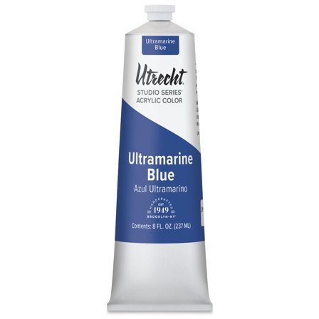 Utrecht Studio Series Acrylic Paint - Ultramarine Blue, 237 ml tube
