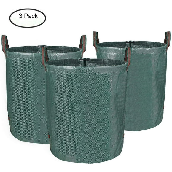 Triple Garden Sack 272l Garden Rubbish Sack Made Of Robust Pp - Self-Standing And Foldable - Rubbish Sacks For Garden Waste Leaves, Lawns, Plants, Green Cuttings