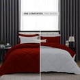 thumbnail image 3 of DNG Creations 1 Piece Reversible Diamond Pattern Comforter ( Burgundy/Silver Colour ) 550 GSM All - Season 100% Egyptian Cotton, 800 TC - California King - Size, 3 of 7