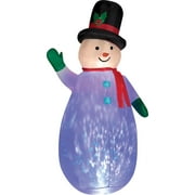 Gemmy Industries Light Show Snowman Christmas Inflatable Multicolored Plastic 46.06 in. x 33.46
