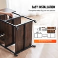 thumbnail image 6 of VEVOR Heat Press Table, 3 Tier Movable Heat Press Stand, Foldable Heat Transfer Machine Stand with Wheels and Vinyl Roll Holder, Rolling Metal Workbench for Sublimation Transfer Machine, Brown, 6 of 9
