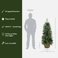 thumbnail image 3 of 4Ft Pre-Lit Green Full Artificial Christmas Tree Potted, 3 of 13