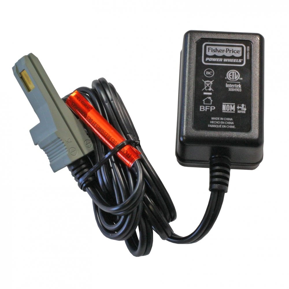 12-Volt Charger for Power Wheels Gray Battery and Orange Top Battery 